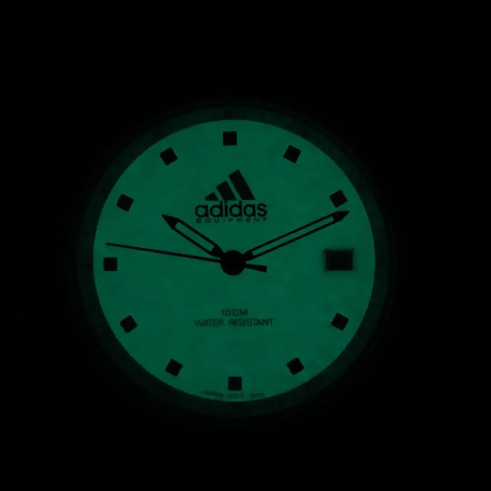 Vintage Adidas Mens 40mm Backlight Date Watch Black Resin Strap w New Battery